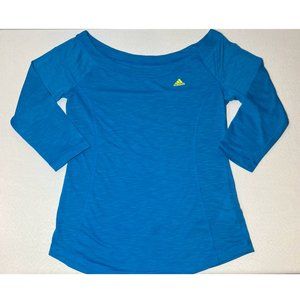 Adidas Blue 3/4 Sleeve Top
